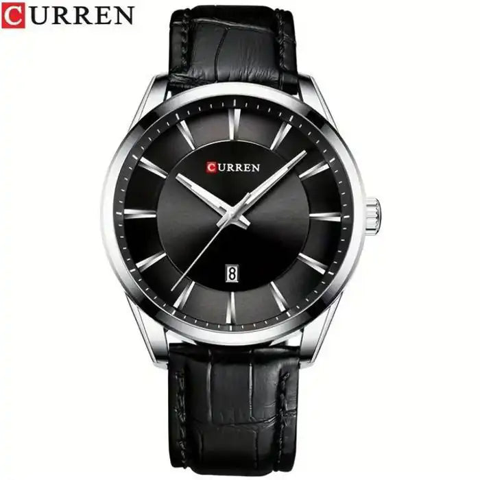 Montre Classique Élégante avec Bracelet en Cuir Confortable pour Hommes