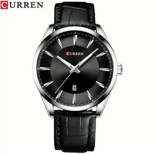 Montre Classique Élégante avec Bracelet en Cuir Confortable pour Hommes