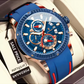 Montre Chronographe avec Bracelet en Silicone Confortable
