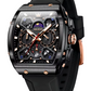 Montre de luxe avec bracelet en silicone pour hommes 6423