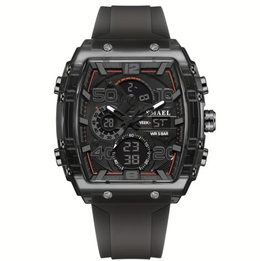 Montre Carrée avec Bracelet en Silicone