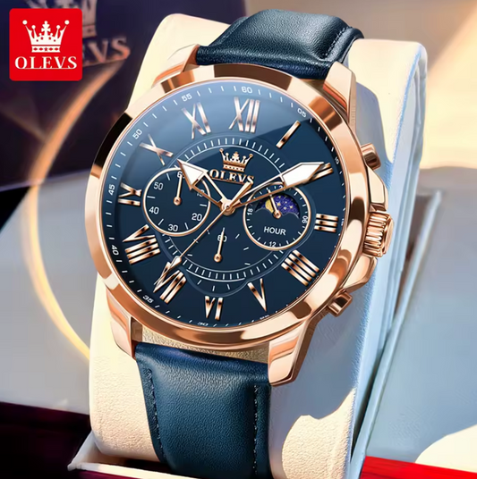 Montre de Luxe Bleu élégante pour Hommes