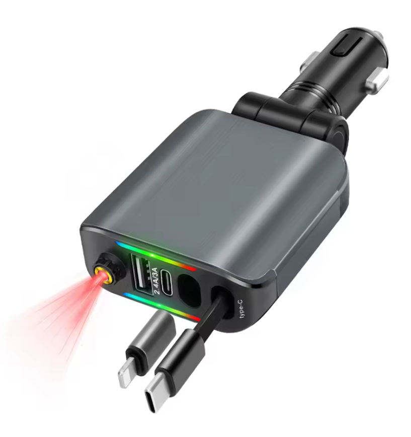 Chargeur de Voiture Rétractable Rapide