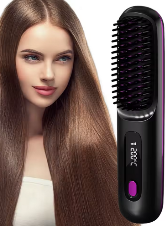 Peigne Lisseur Sans Fil à Lissage Rapide