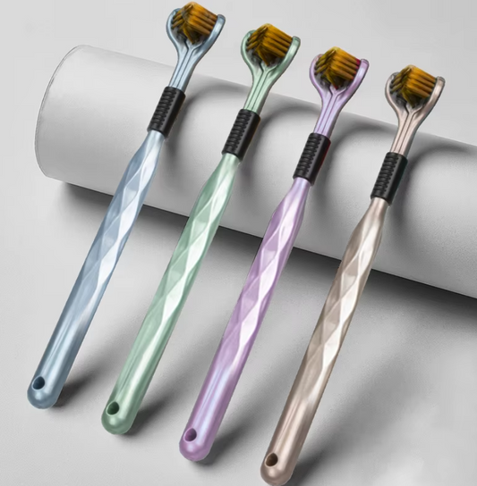 Brosse à Dents Multi-Angles à Trois Têtes