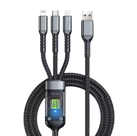 Câble de Charge 3-en-1 Ultra Rapide Robuste