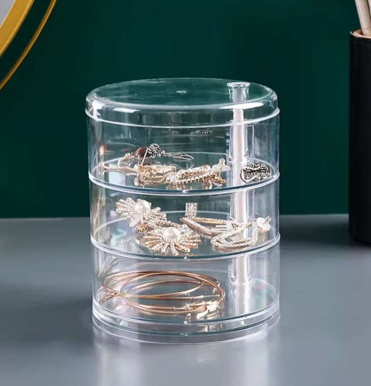 Organisateur de Bijoux à 4 Étagères Rotatives Pratiques