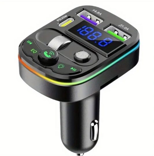 Transmetteur FM Bluetooth Voiture avec Charge Rapide