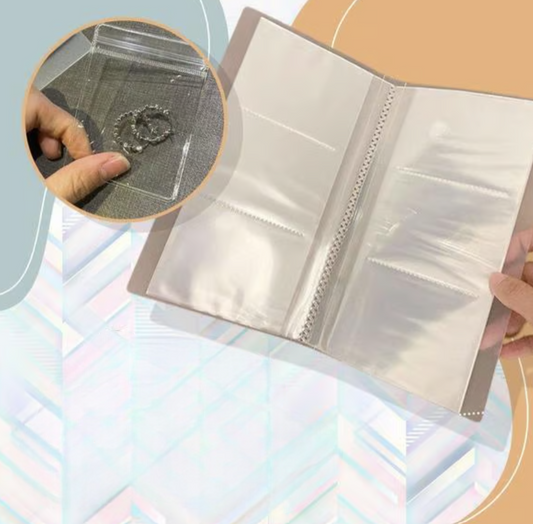 Organiseur de Bijoux avec Pochettes Zippées Transparentes