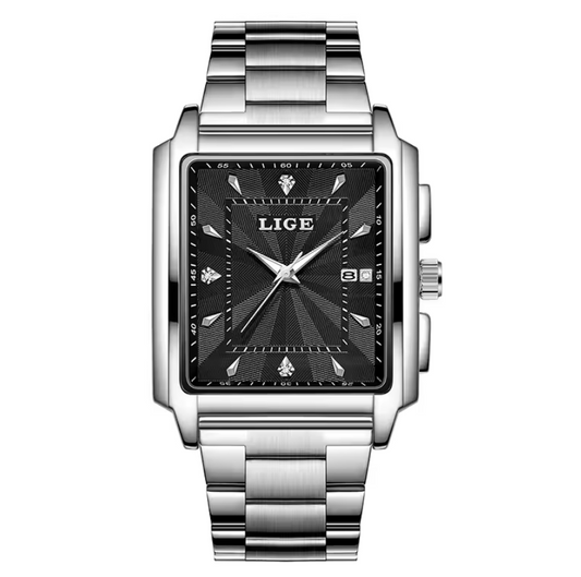 Montre Carrée Moderne Robuste pour Hommes