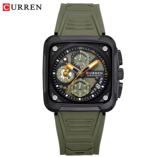 Montre Sportive avec Bracelet en Silicone pour Hommes