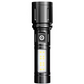 Lampe de Poche Zoomable avec Lumière Latérale d’Urgence