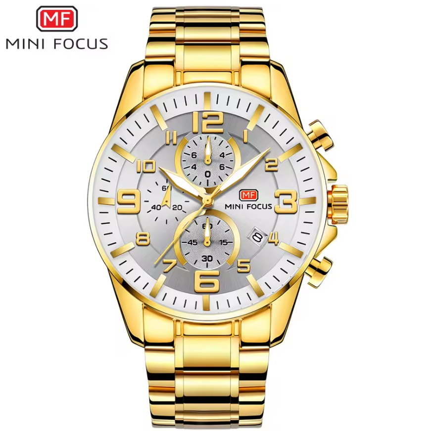 Montre Dorée Élégante avec Bracelet en Acier Doré