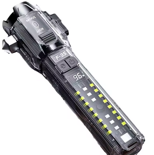 Lampe de Poche d’Urgence Puissante Zoomable (6 en 1)