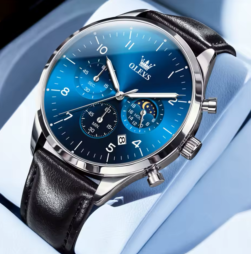 Montre Moderne avec Bracelet en Cuir Élégant