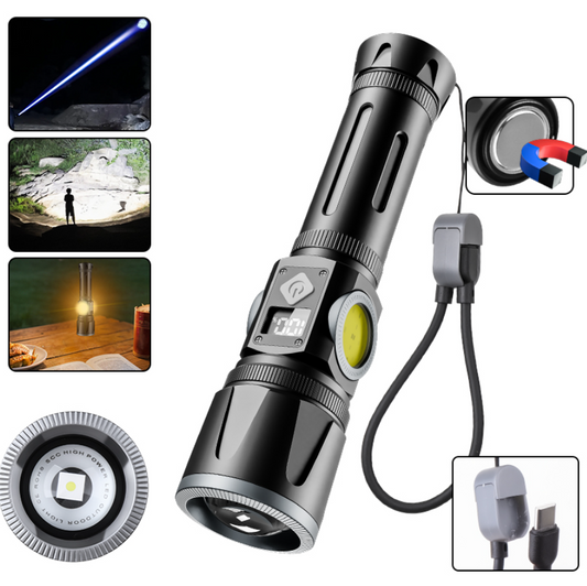 Lampe de Poche Multifonction à Éclairage Puissant