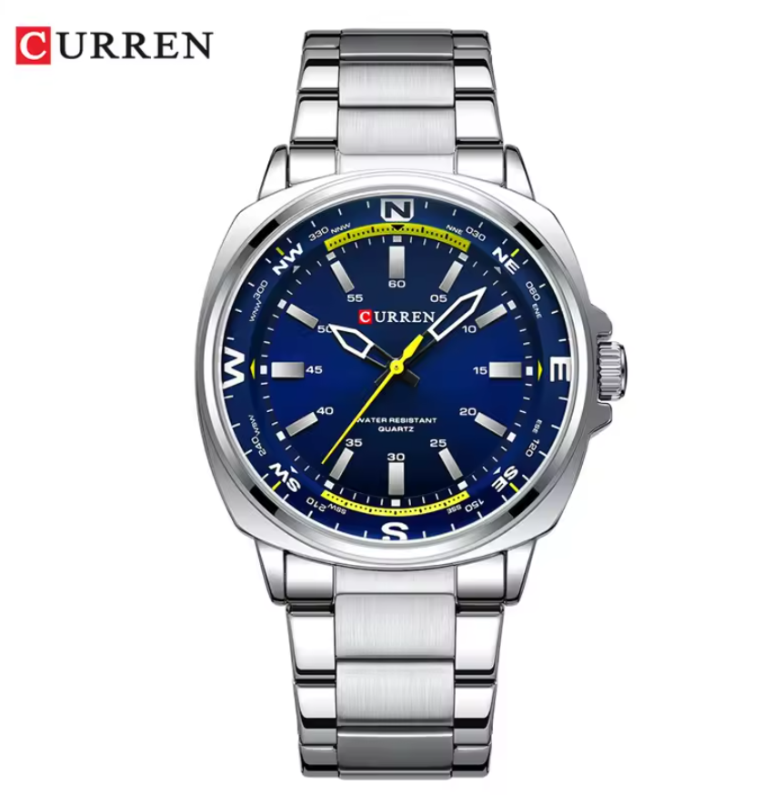 Montre Confortable en Acier Inoxydable pour Hommes