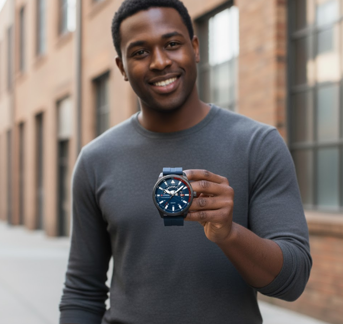 Montre Confortable avec Bracelet en Silicone Doux