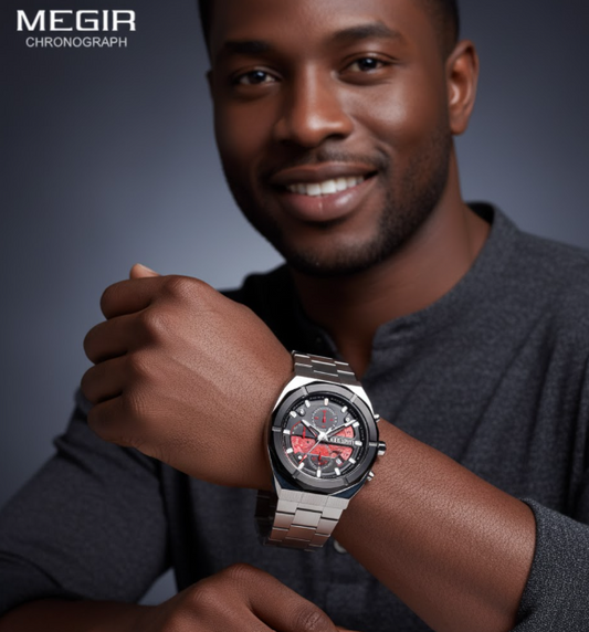 Montre Élégante Résistante en Acier Raffiné