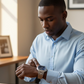 Montre Carrée Élégante pour Hommes
