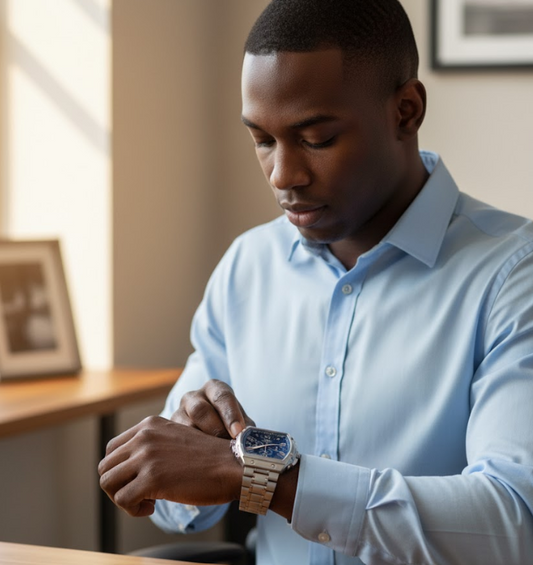 Montre Carrée Élégante pour Hommes