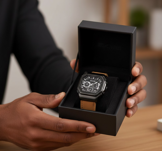 Montre Élégante en Cuir Véritable Résistant