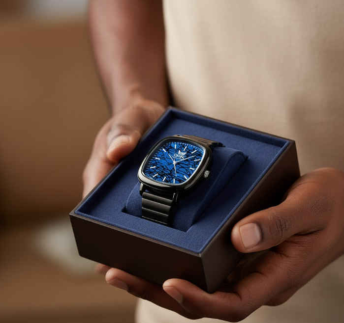 Montre carrée élégante et performante