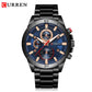 Montre Intemporelle en Acier Noir Inoxydable d'un Style Raffiné pour Hommes