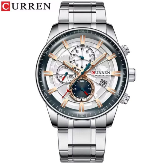 Montre Confortable Élégante avec Bracelet en Acier Inoxydable pour Hommes