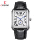 Montre Carrée Élégante avec Bracelet en Cuir au Design Moderne pour Hommes