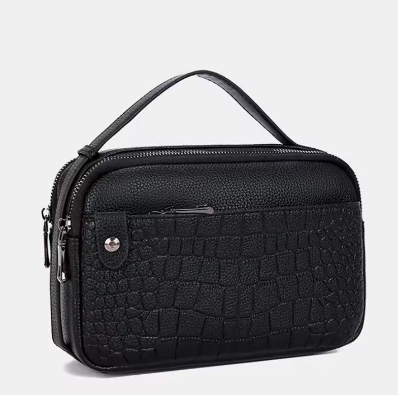 Sac à Main en Cuir Tendance et Pratique à Grande Capacité pour Hommes