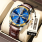 montre de luxe avec bracelet en cuir pour hommes 3463