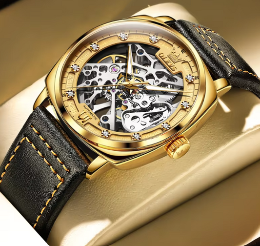 Montre de luxe en cuir élégante pour hommes