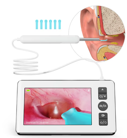 Caméra Auriculaire Nettoyeuse avec Écran HD