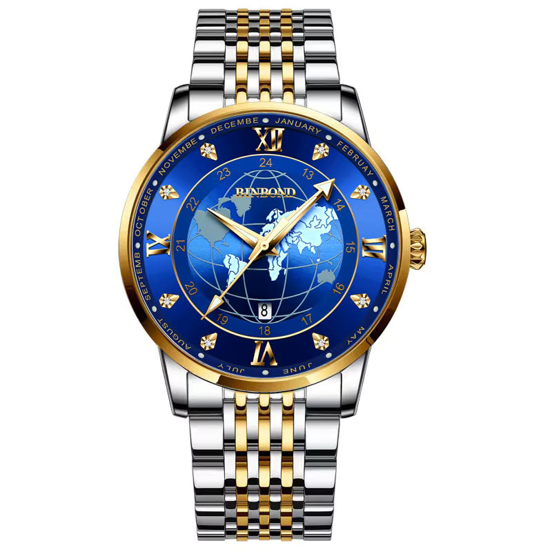 Montre Royale Prestigieuse avec Bracelet en Acier Inoxydable pour Hommes