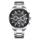 Montre Chronographe Élégante avec Bracelet en Acier Inoxydable pour Hommes