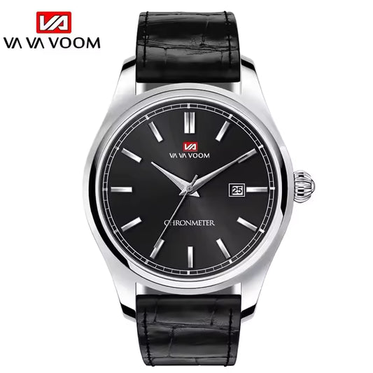 Montre Prestigieuse à Mécanisme de Précision et Bracelet Cuir Artisanal pour Hommes