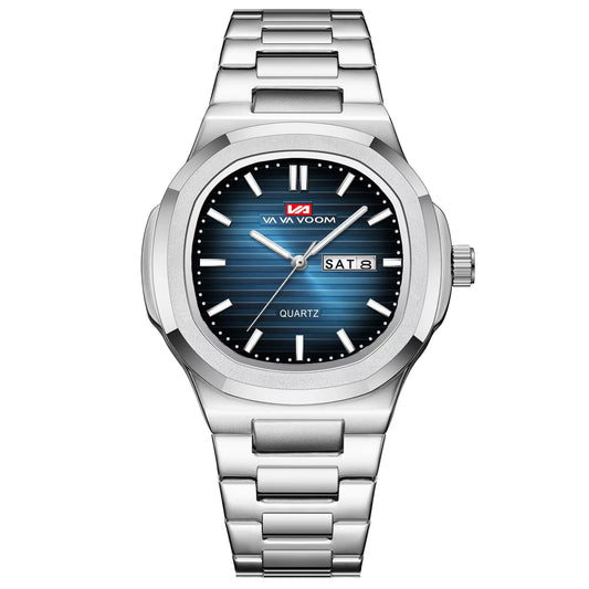 Montre Luxueuse Intemporelle avec Bracelet en Acier Inoxydable pour Hommes
