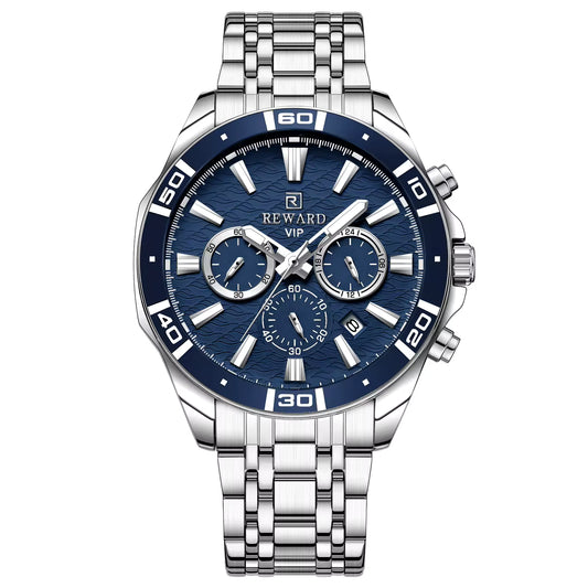 Montre Royale Élégante en Acier Inoxydable Confortable pour Hommes