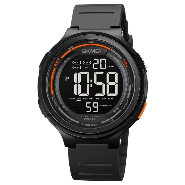 Montre Numérique Moderne avec Bracelet en Silicone Robuste pour Hommes