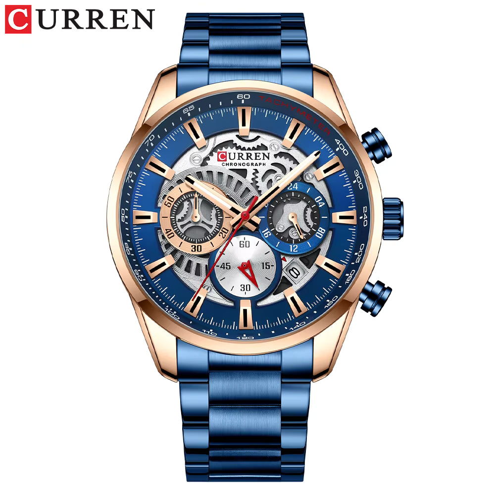 Montre Stylée Élégante en Acier Inoxydable Confortable pour Hommes Modernes