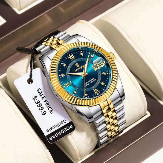 montre de luxe en acier inoxydable pour hommes 1236