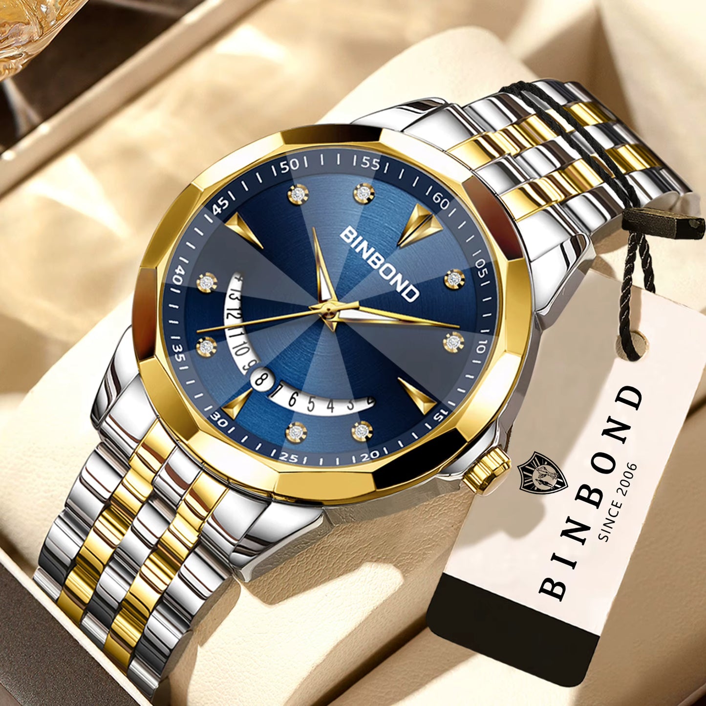 Montre Luxueuse Élégante et Moderne avec Bracelet en Acier Inoxydable pour Hommes