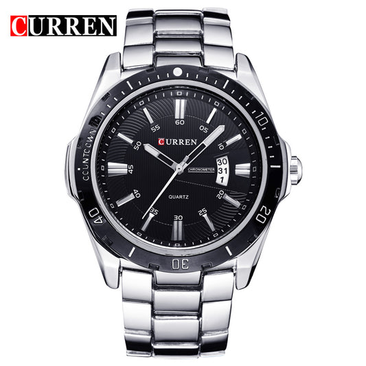 Montre Prestigieuse avec Bracelet en Acier Inoxydable pour Hommes Classiques