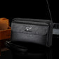 Pochette Élégante et Pratique en Cuir PU avec Double Compartiment Zippé pour Hommes