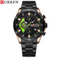 Montre Pratique Ultra Résistante avec Bracelet en Acier Noir pour Hommes