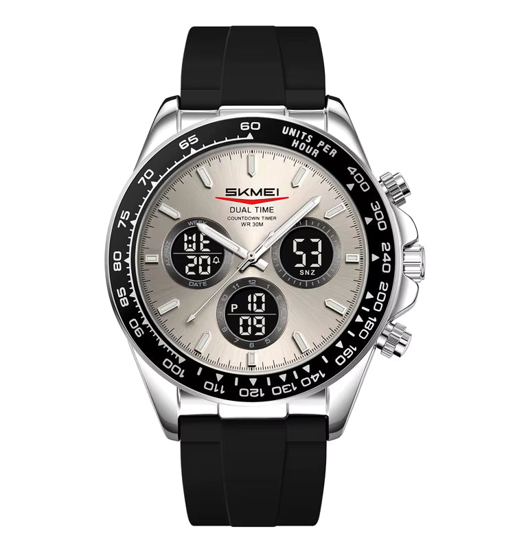 Montre Élégante avec Bracelet en Silicone Ultra Confortable pour Hommes