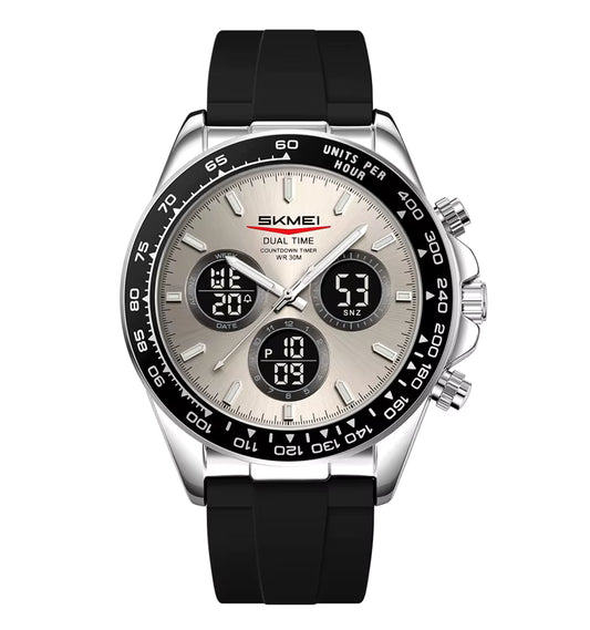 Montre Élégante avec Bracelet en Silicone Ultra Confortable pour Hommes