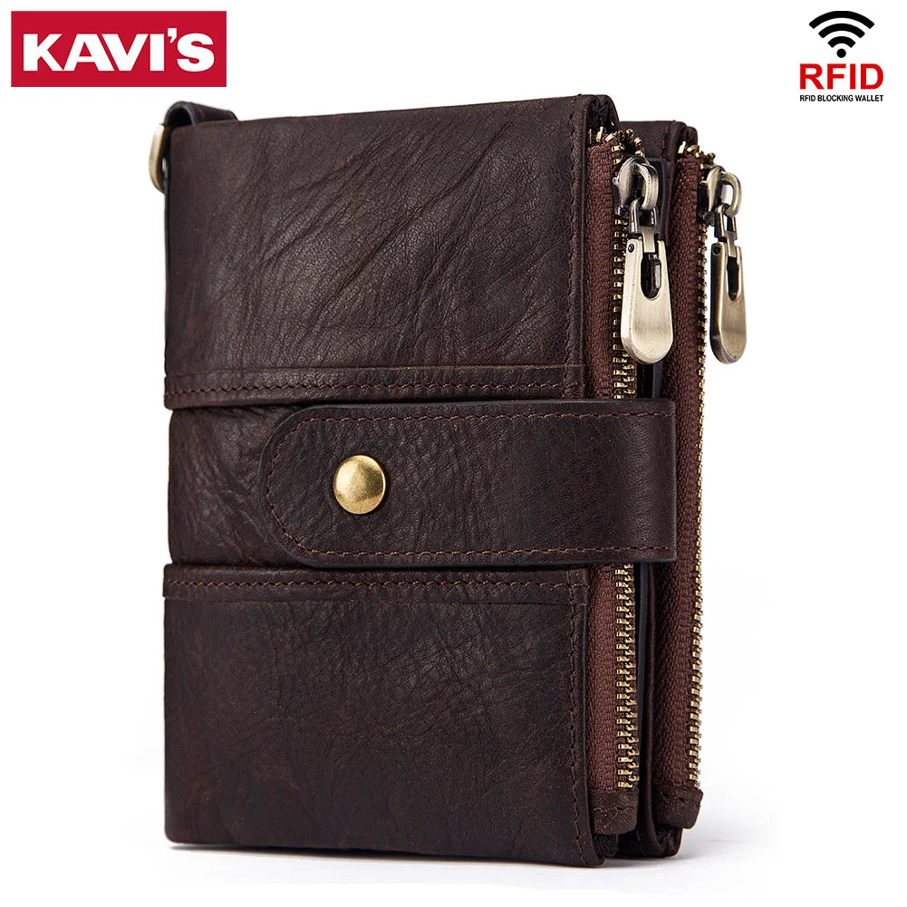 portefeuille RFID en cuir pour hommes 3648