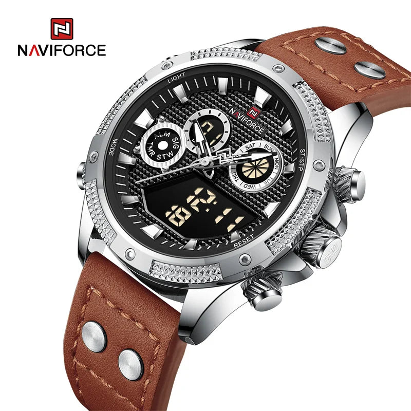montre à Quartz double affichage numérique lumineux